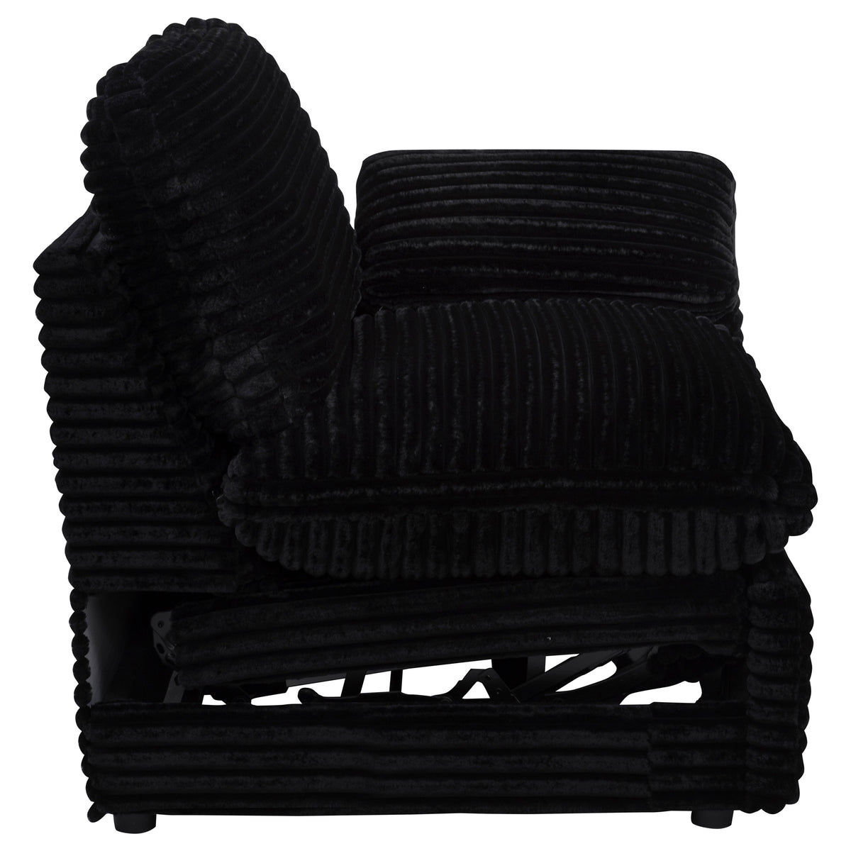Collins Modular Power Recliner - Black, Right Arm Facing