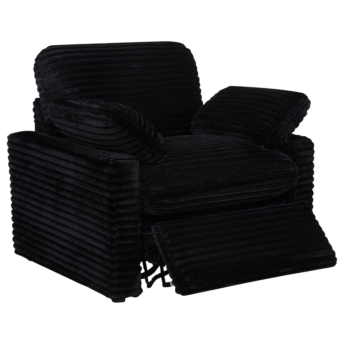 Collins Upholstered Power Recliner Chair - Black