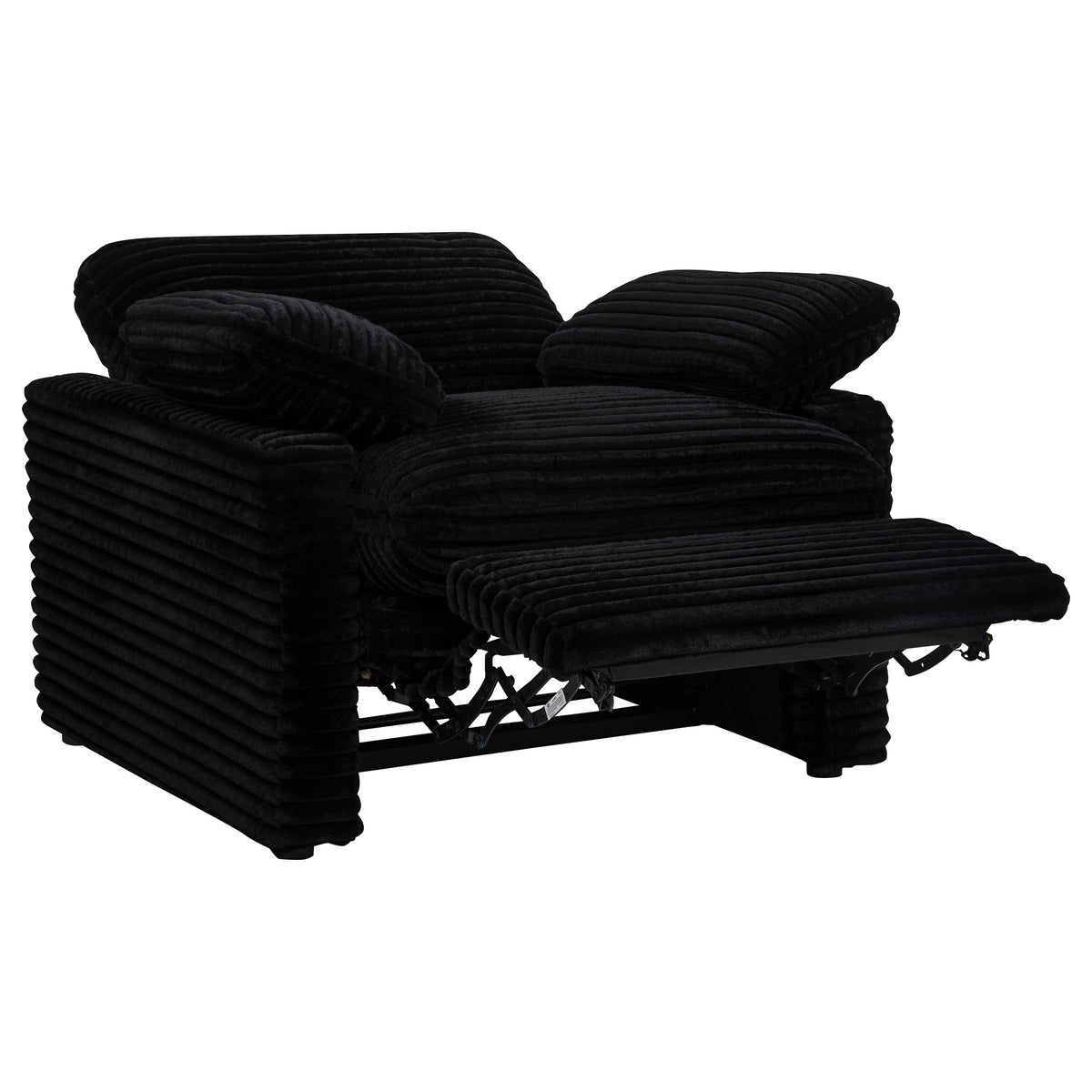 Collins Upholstered Power Recliner Chair - Black