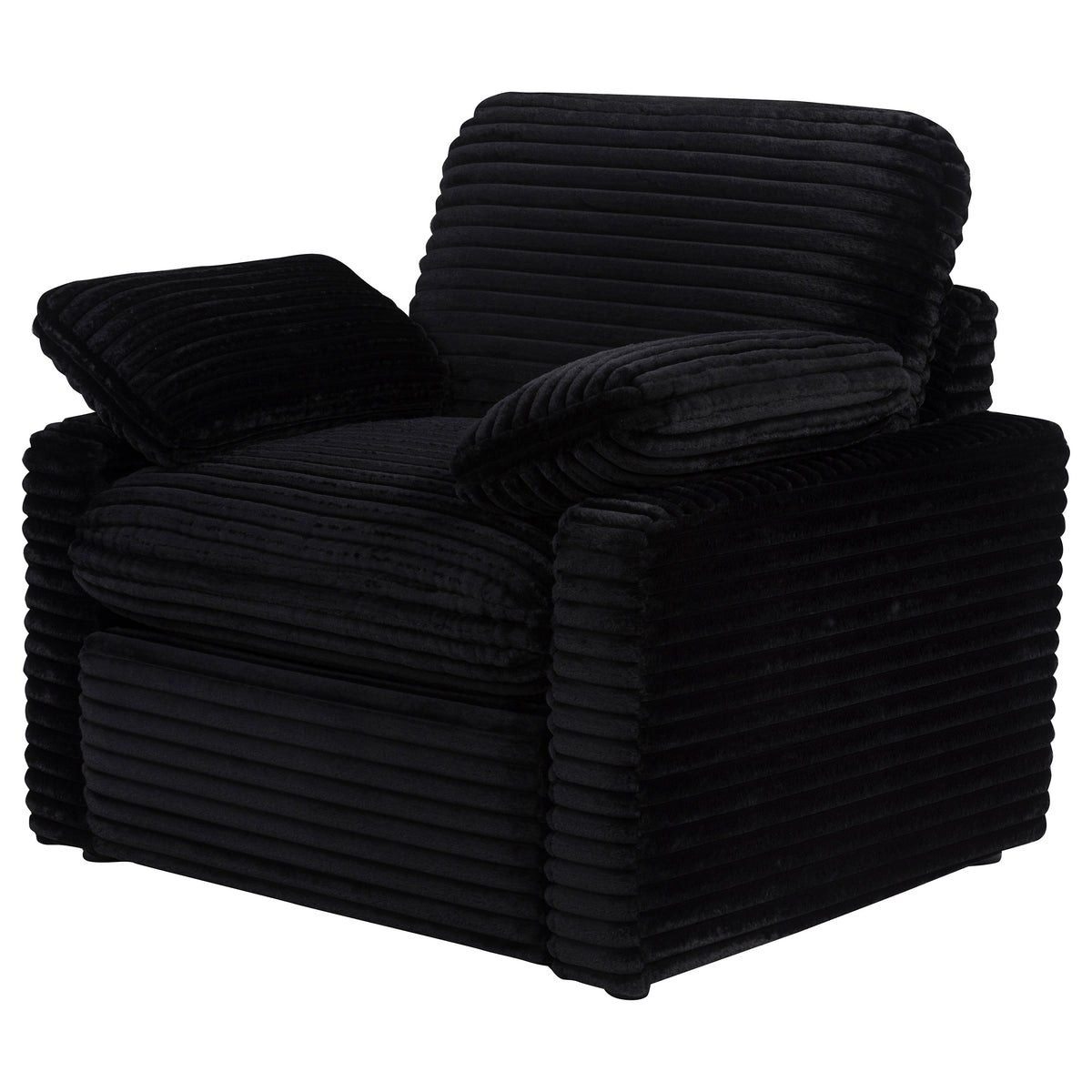 Collins Upholstered Power Recliner Chair - Black