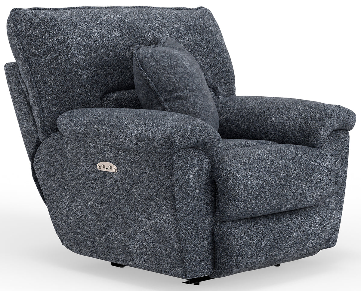 Paxon Smoke Lay Flat with Power Headrest Recliner