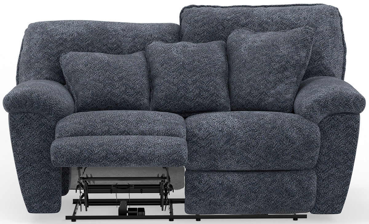 Paxon Smoke Reclining Loveseat with Power Headrest