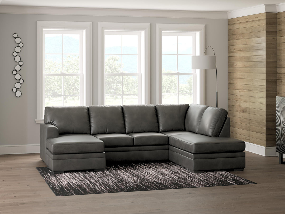 Lofton-Pike 2-Piece Sectional with Chaise Faux Leather