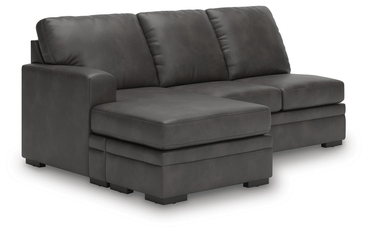 Lofton-Pike 2-Piece Sectional with Chaise Faux Leather