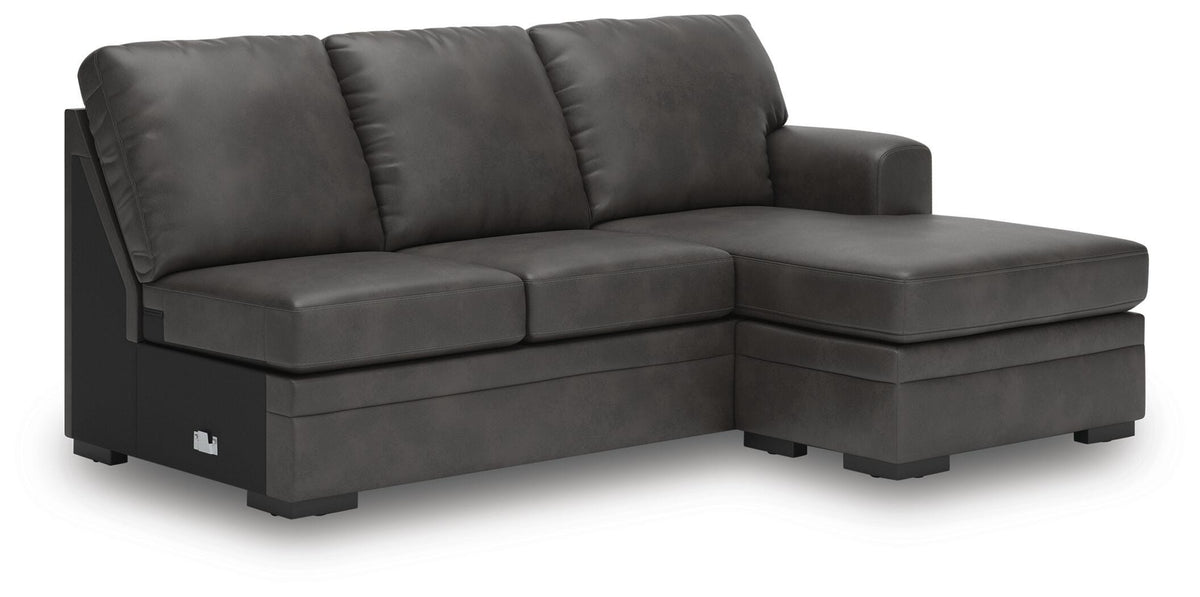 Lofton-Pike 2-Piece Sectional with Chaise Faux Leather