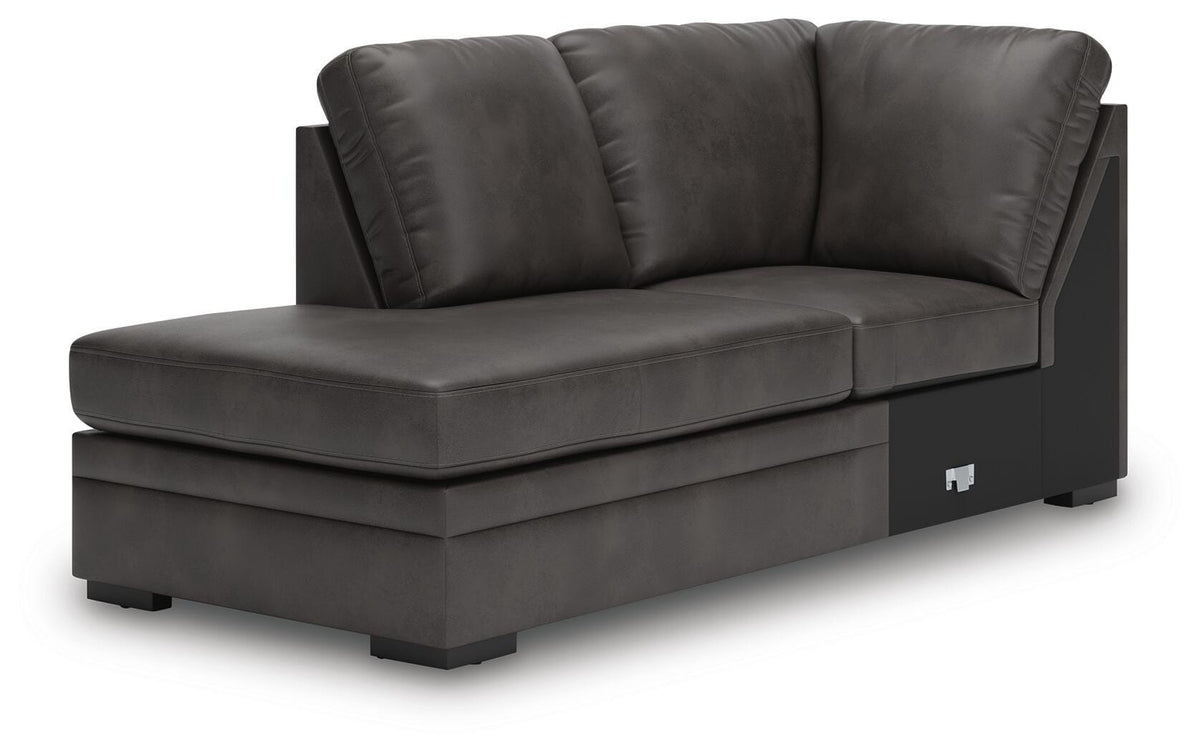 Lofton-Pike 2-Piece Sectional with Chaise Faux Leather