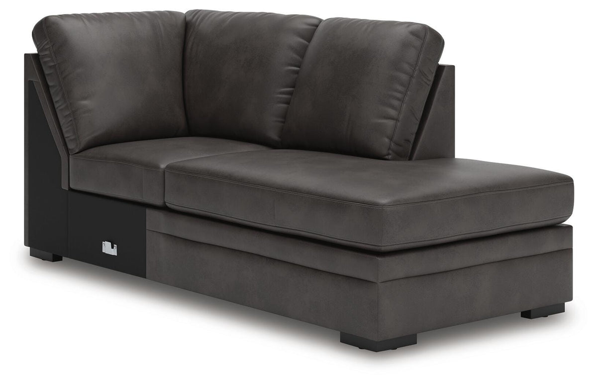 Lofton-Pike 2-Piece Sectional with Chaise Faux Leather