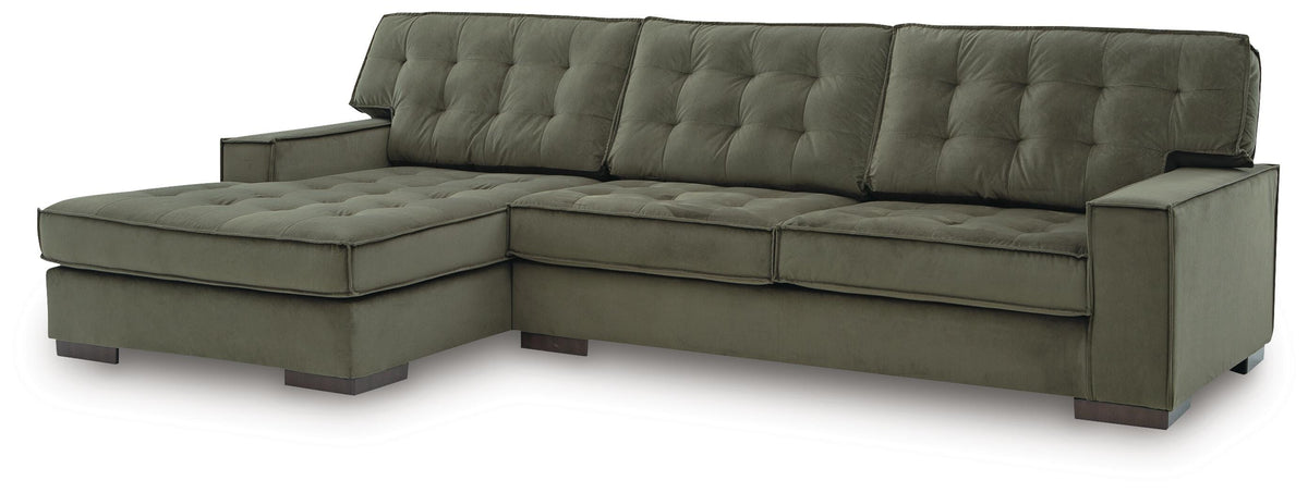 Caspian-Town 2-Piece Sectional with Chaise Velvet