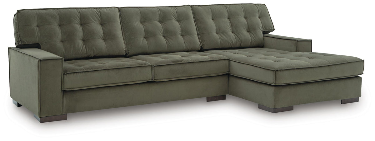 Caspian-Town 2-Piece Sectional with Chaise Velvet