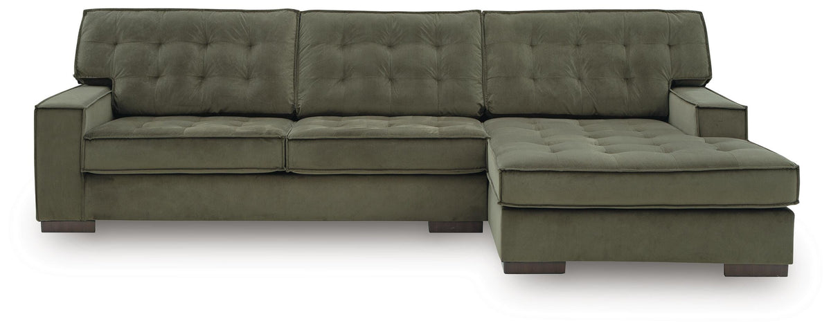 Caspian-Town 2-Piece Sectional with Chaise Velvet