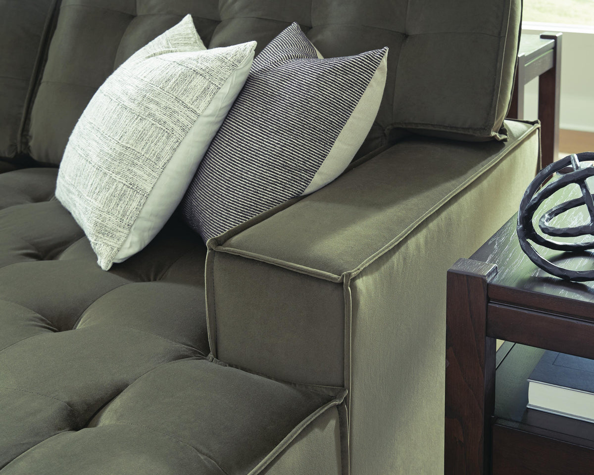 Caspian-Town 2-Piece Sectional with Chaise Velvet
