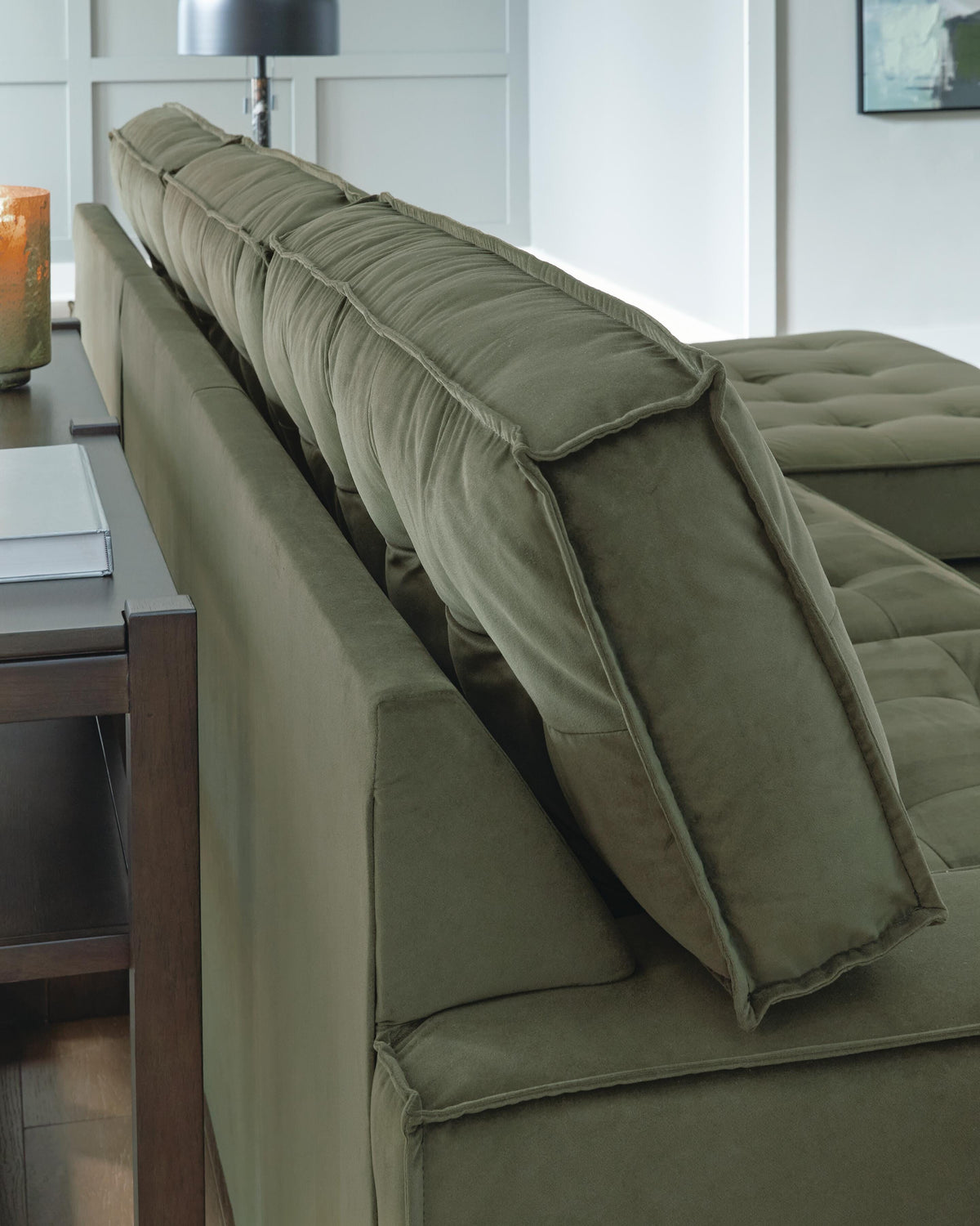 Caspian-Town 2-Piece Sectional with Chaise Velvet