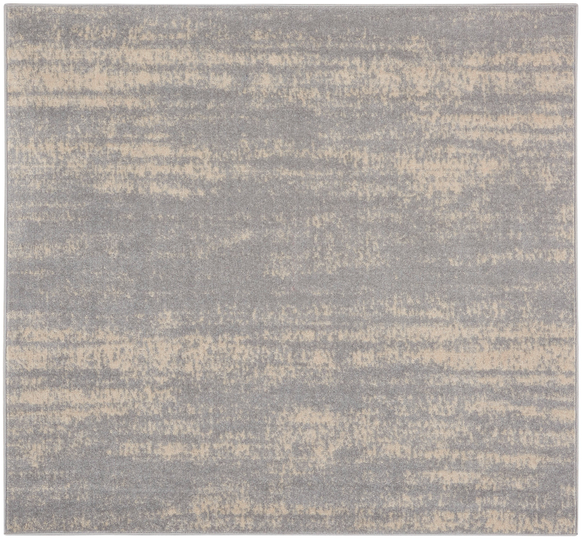 Nourison Essentials NRE03 Grey Beige Rug - Square