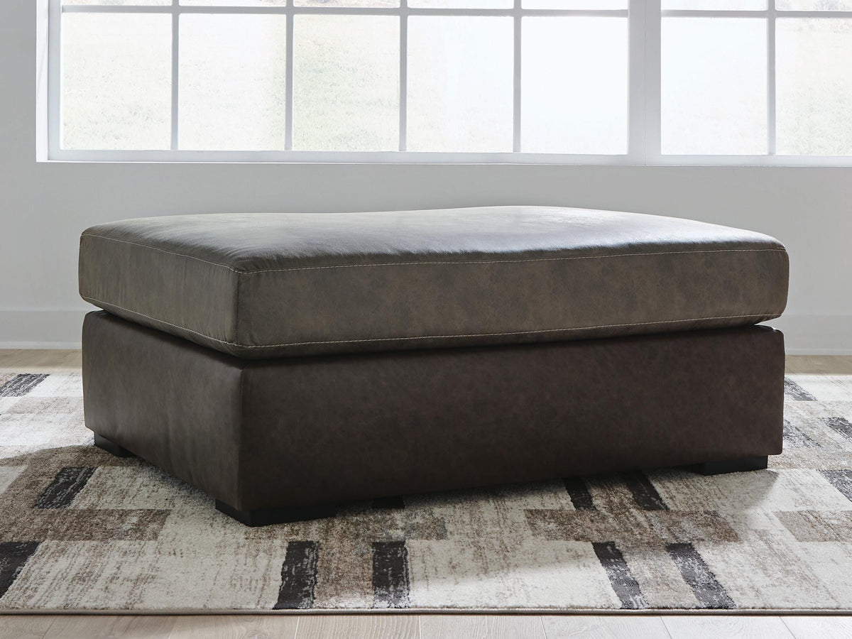 Castille Way Oversized Accent Ottoman Faux Leather