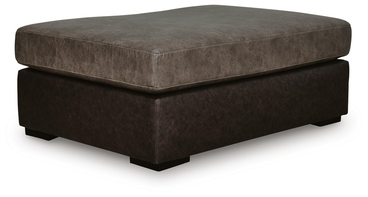 Castille Way Oversized Accent Ottoman Faux Leather