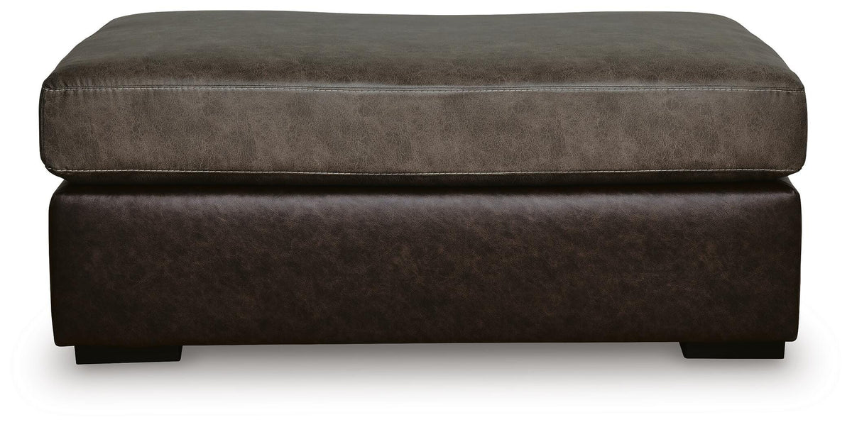 Castille Way Oversized Accent Ottoman Faux Leather
