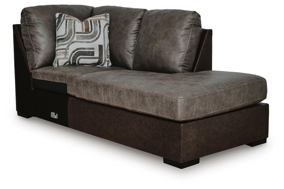 Castille Way RAF Corner Chaise Faux Leather