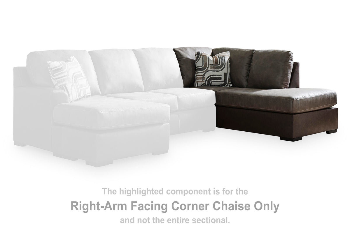 Castille Way RAF Corner Chaise Faux Leather