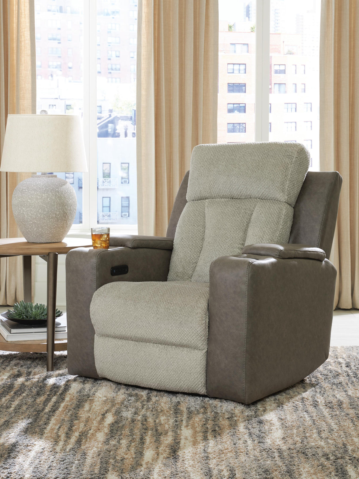 Branthorpe PWR Recliner/ADJ Headrest Chenille