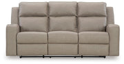 Lavenhorne REC Sofa w/Drop Down Table Faux Leather