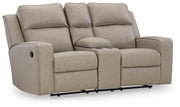 Lavenhorne DBL Rec Loveseat w/Console Faux Leather