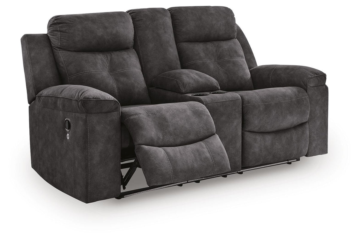 Brysonview DBL Rec Loveseat w/Console Faux Leather