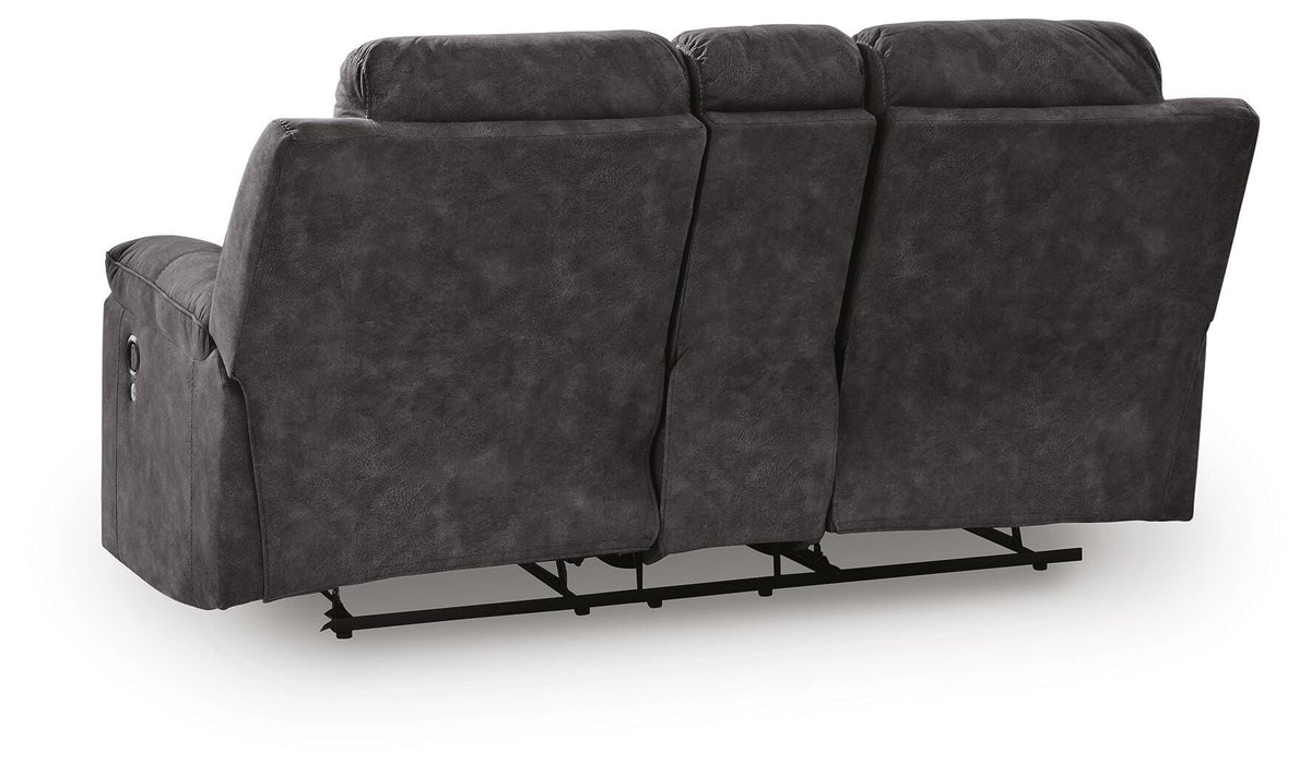 Brysonview DBL Rec Loveseat w/Console Faux Leather