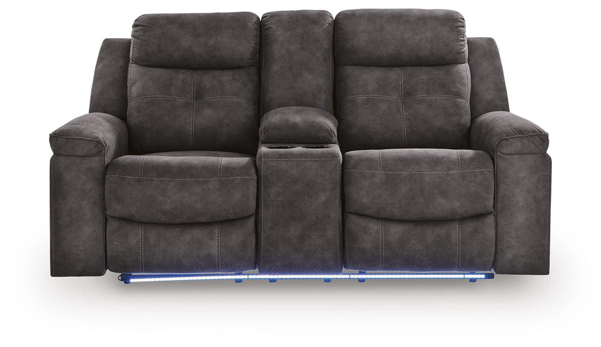 Brysonview DBL Rec Loveseat w/Console Faux Leather