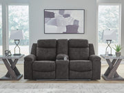 Brysonview DBL Rec Loveseat w/Console Faux Leather