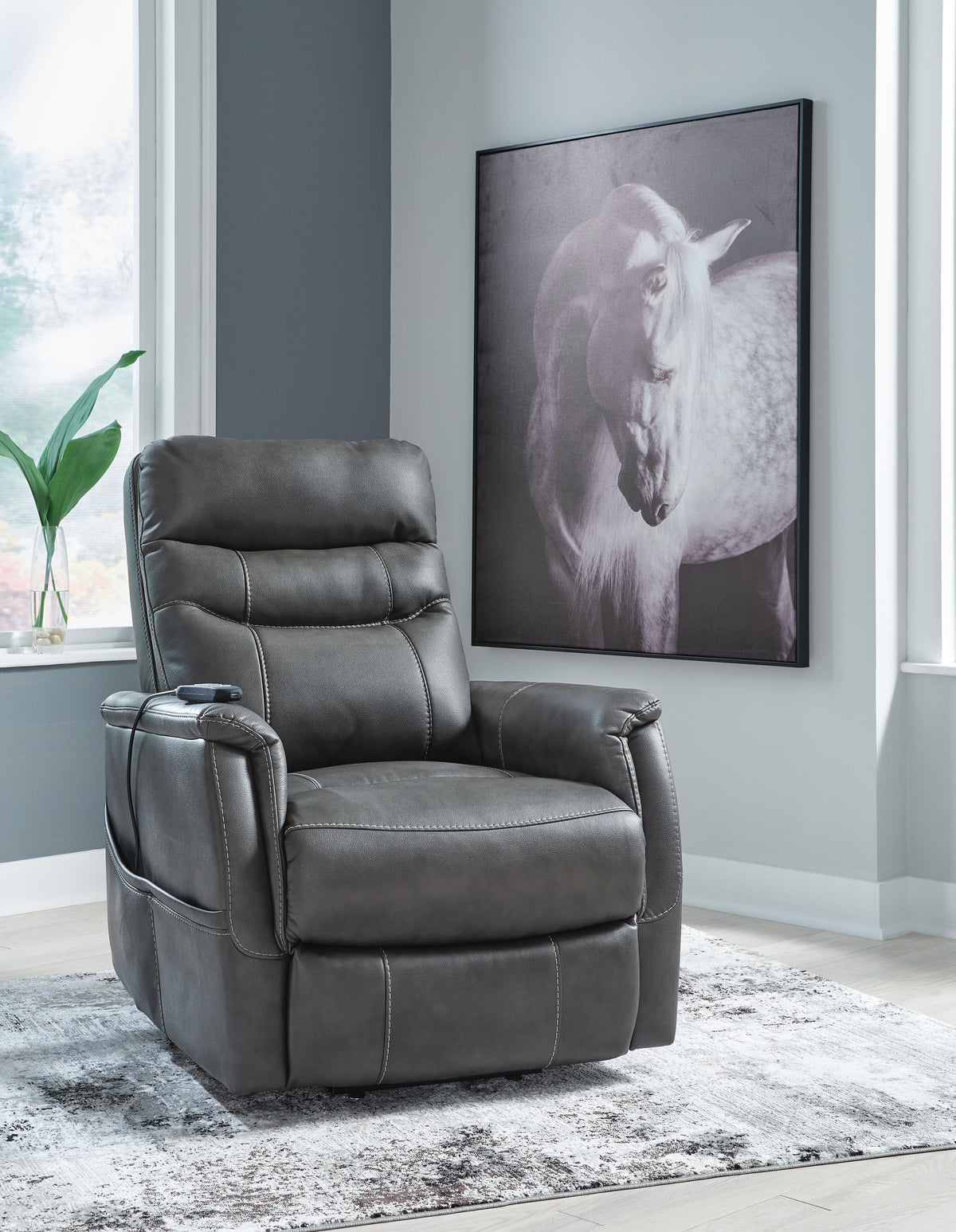 Strawbill Power Lift Recliner Faux Leather