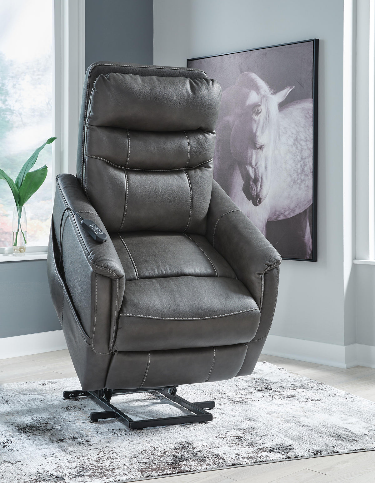 Strawbill Power Lift Recliner Faux Leather