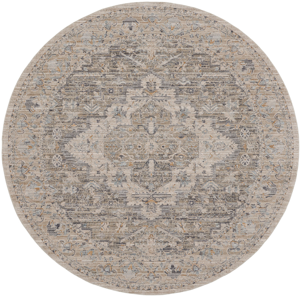 Lynx LNX04 Ivory Taupe Rug - Round