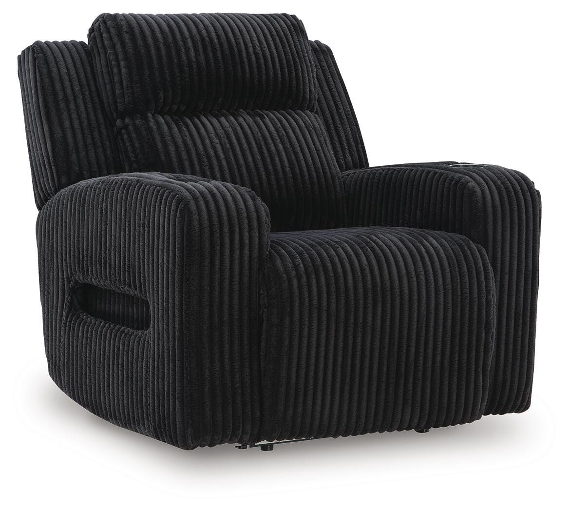 Belvarrow PWR Recliner/ADJ Headrest Velvet Chenille