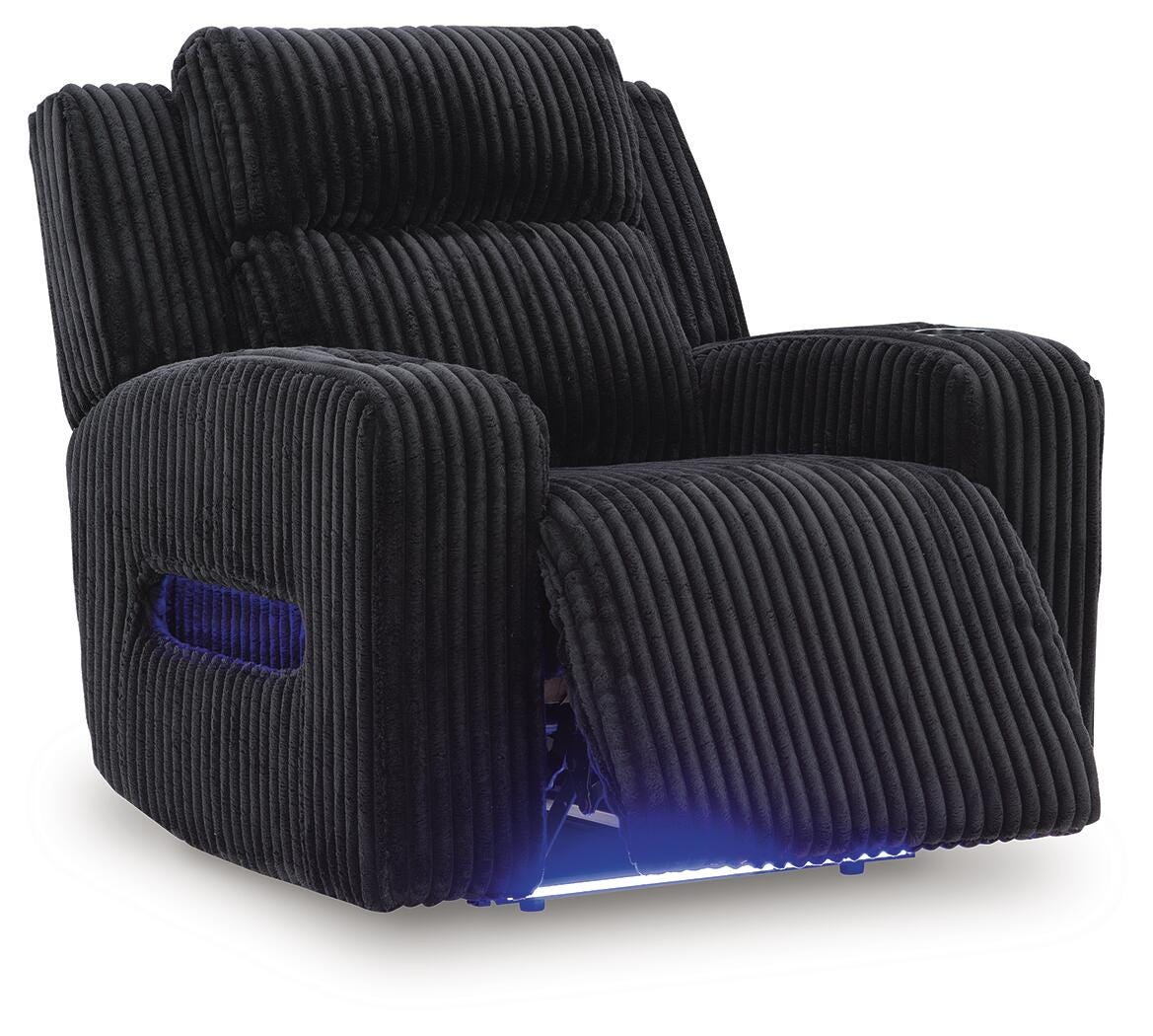 Belvarrow PWR Recliner/ADJ Headrest Velvet Chenille