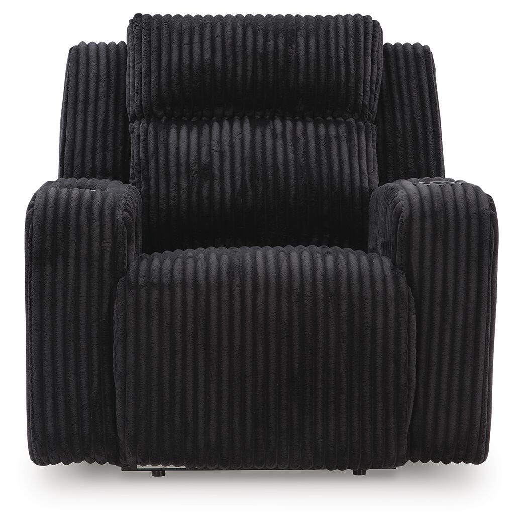 Belvarrow PWR Recliner/ADJ Headrest Velvet Chenille