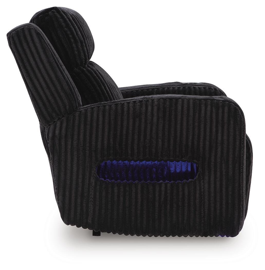 Belvarrow PWR Recliner/ADJ Headrest Velvet Chenille