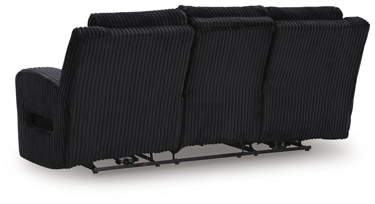 Belvarrow PWR REC Sofa with ADJ Headrest Velvet Chenille