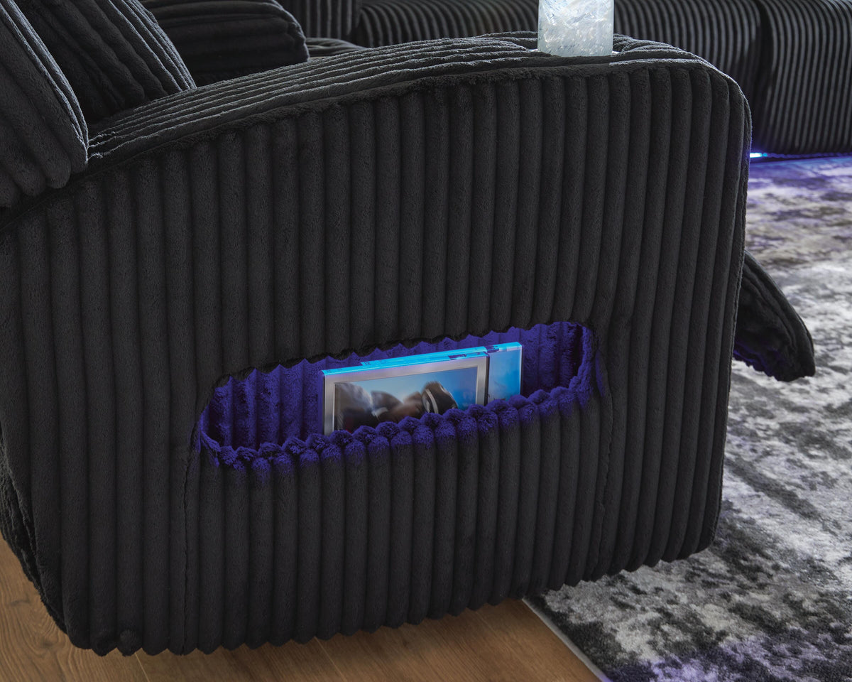 Belvarrow PWR Recliner/ADJ Headrest Velvet Chenille