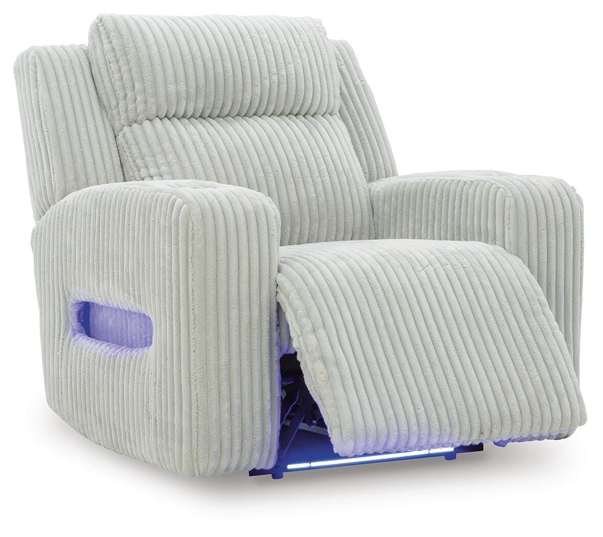 Belvarrow PWR Recliner/ADJ Headrest Velvet Chenille