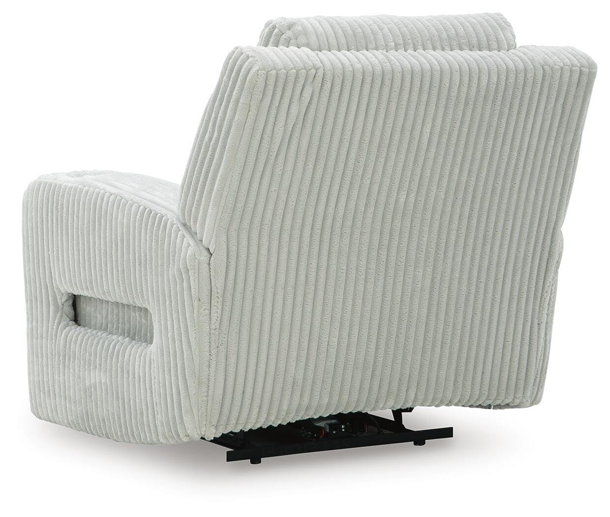 Belvarrow PWR Recliner/ADJ Headrest Velvet Chenille