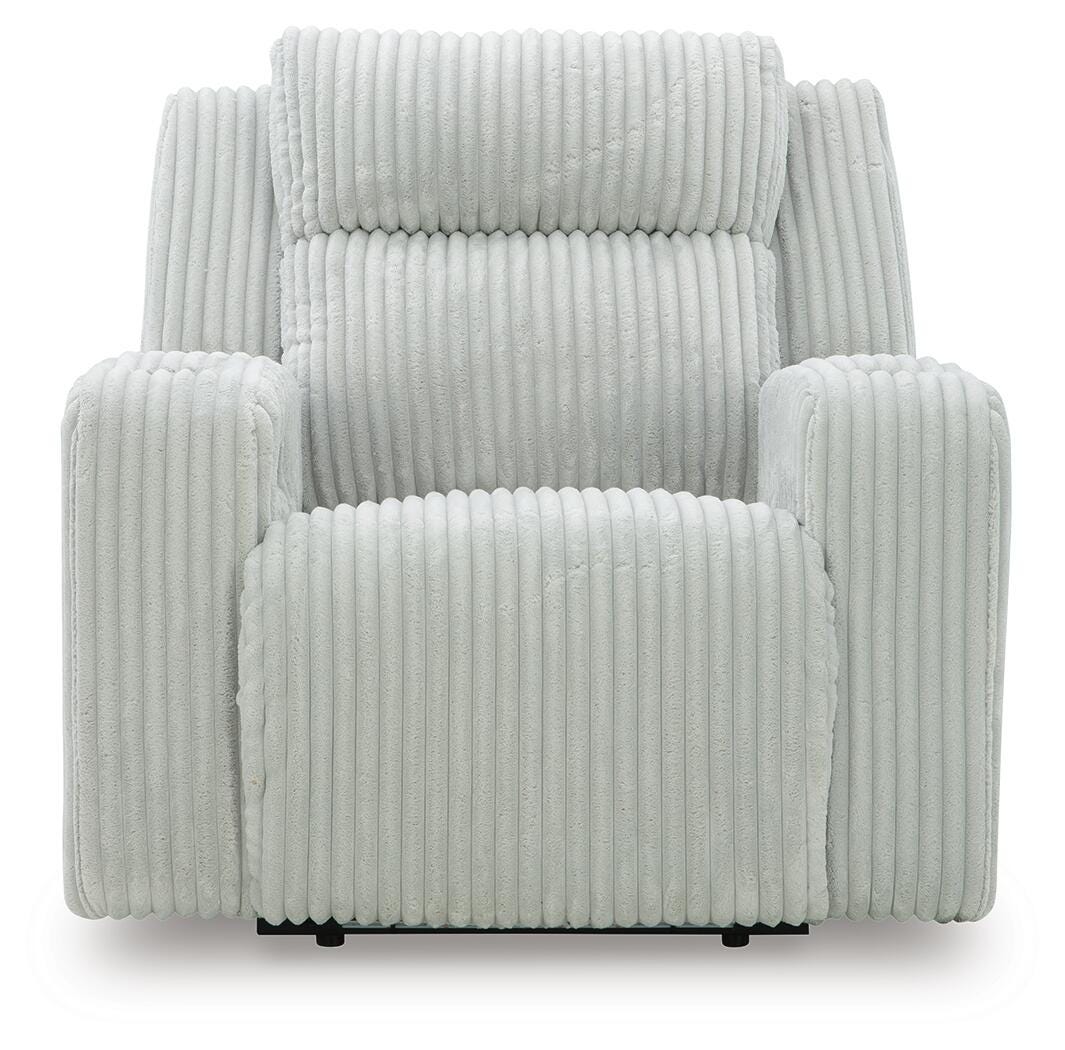 Belvarrow PWR Recliner/ADJ Headrest Velvet Chenille