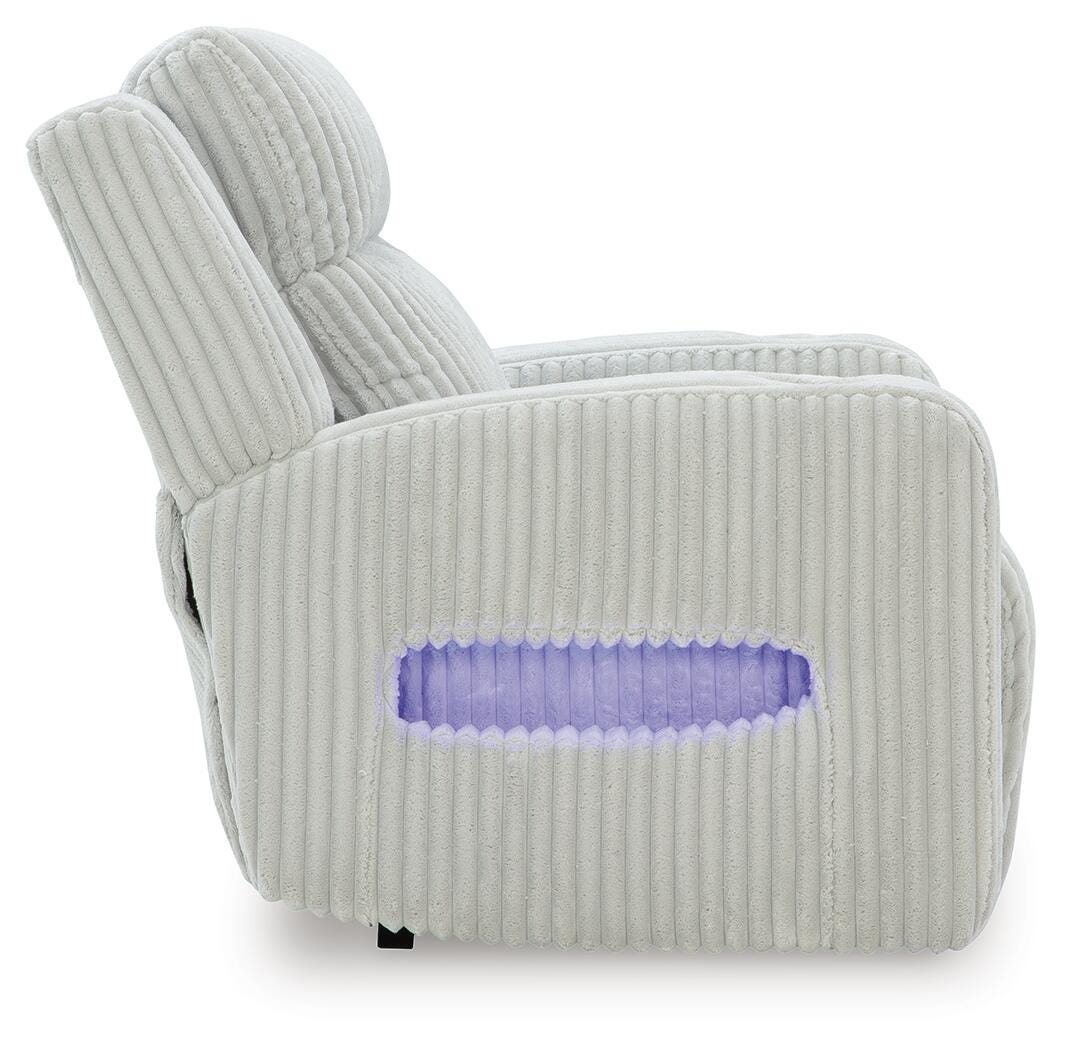 Belvarrow PWR Recliner/ADJ Headrest Velvet Chenille