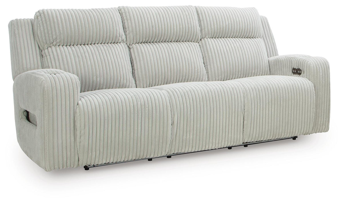 Belvarrow PWR REC Sofa with ADJ Headrest Velvet Chenille