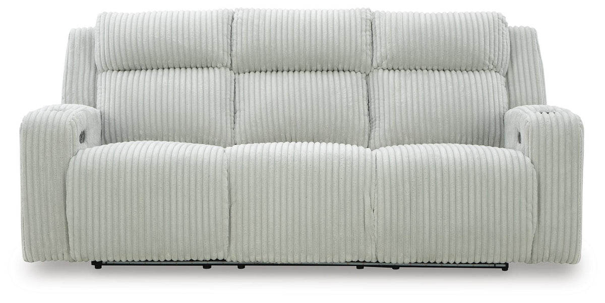 Belvarrow PWR REC Sofa with ADJ Headrest Velvet Chenille