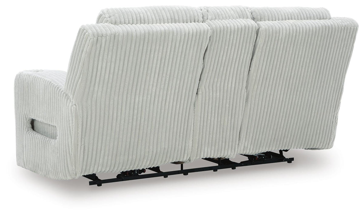 Belvarrow PWR REC Loveseat/CON/ADJ HDRST Velvet Chenille