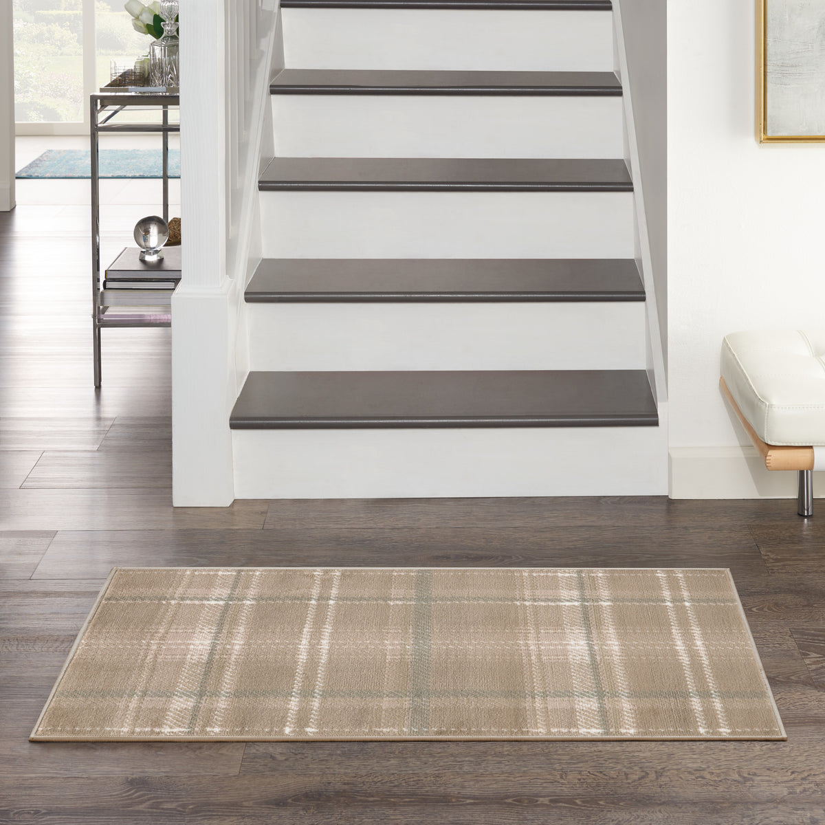 Grafix GRF03 Taupe Rug - room scene