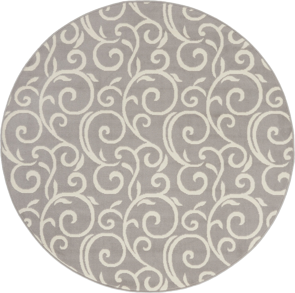 Grafix GRF19 Grey Rug - Round