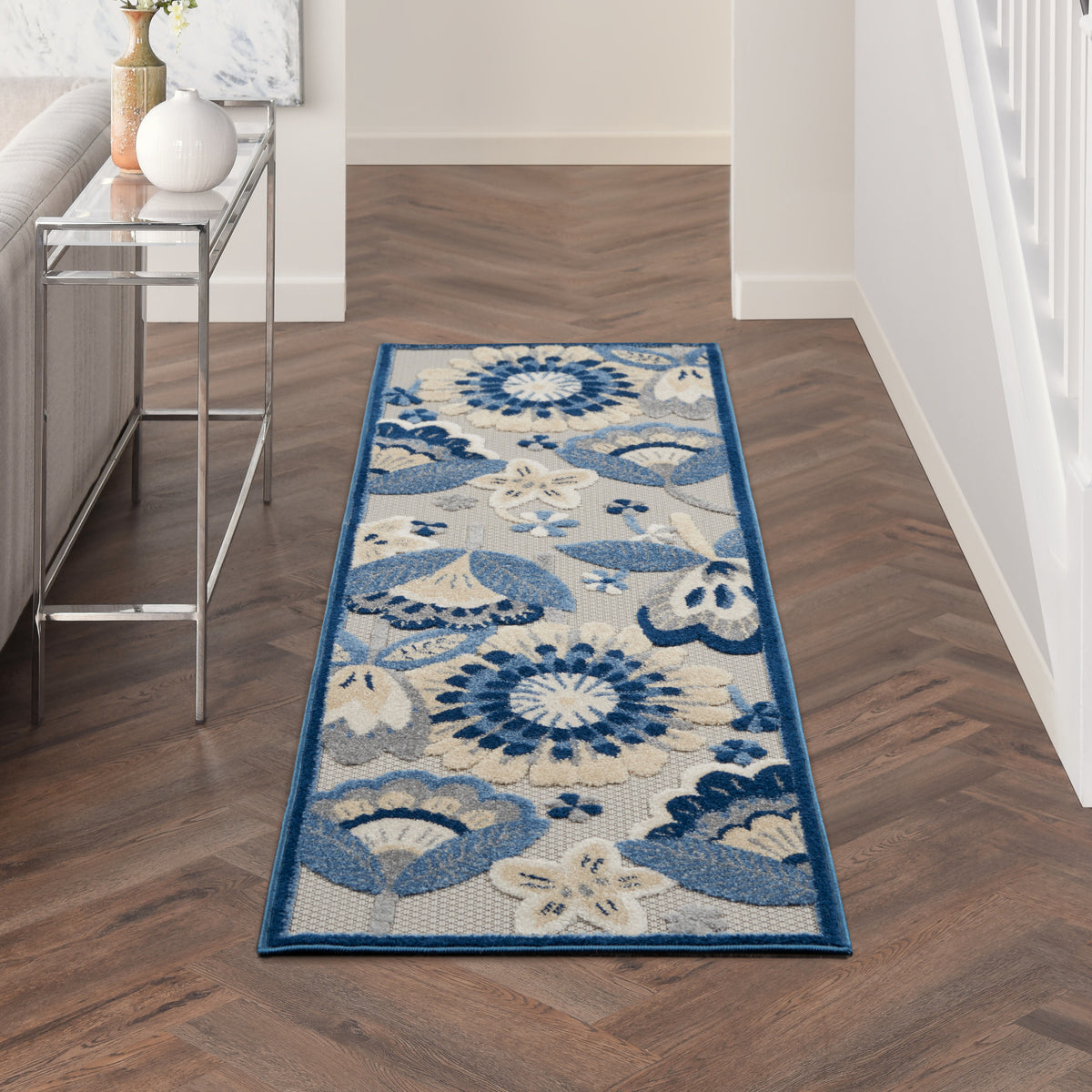 Aloha ALH25 Blue Grey Rug - room scene