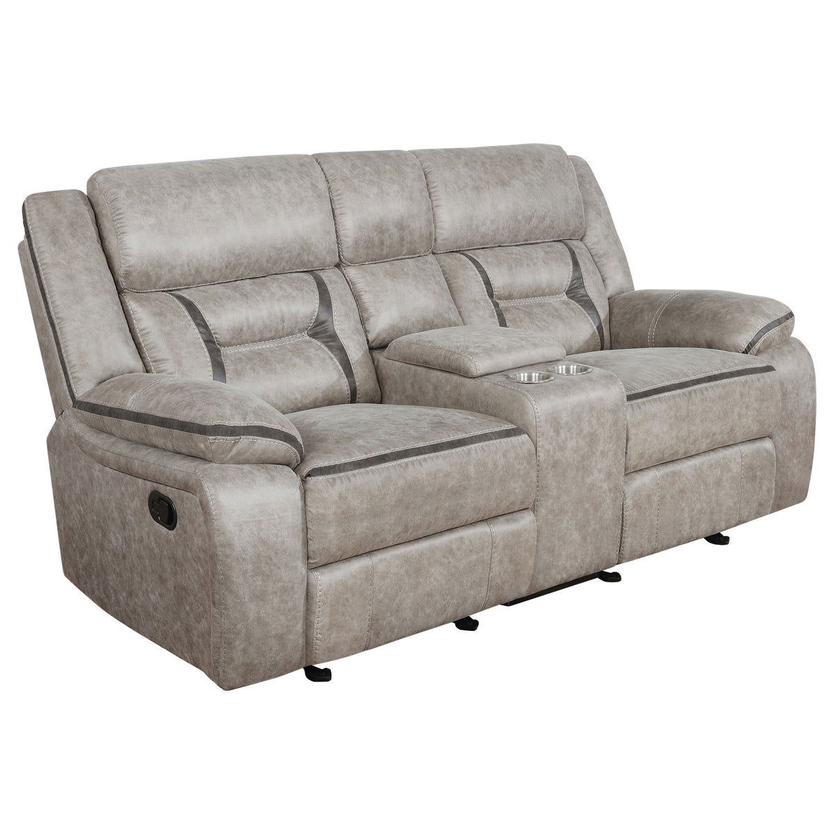 Greer 3-piece Upholstered Reclining Sofa Set - Taupe