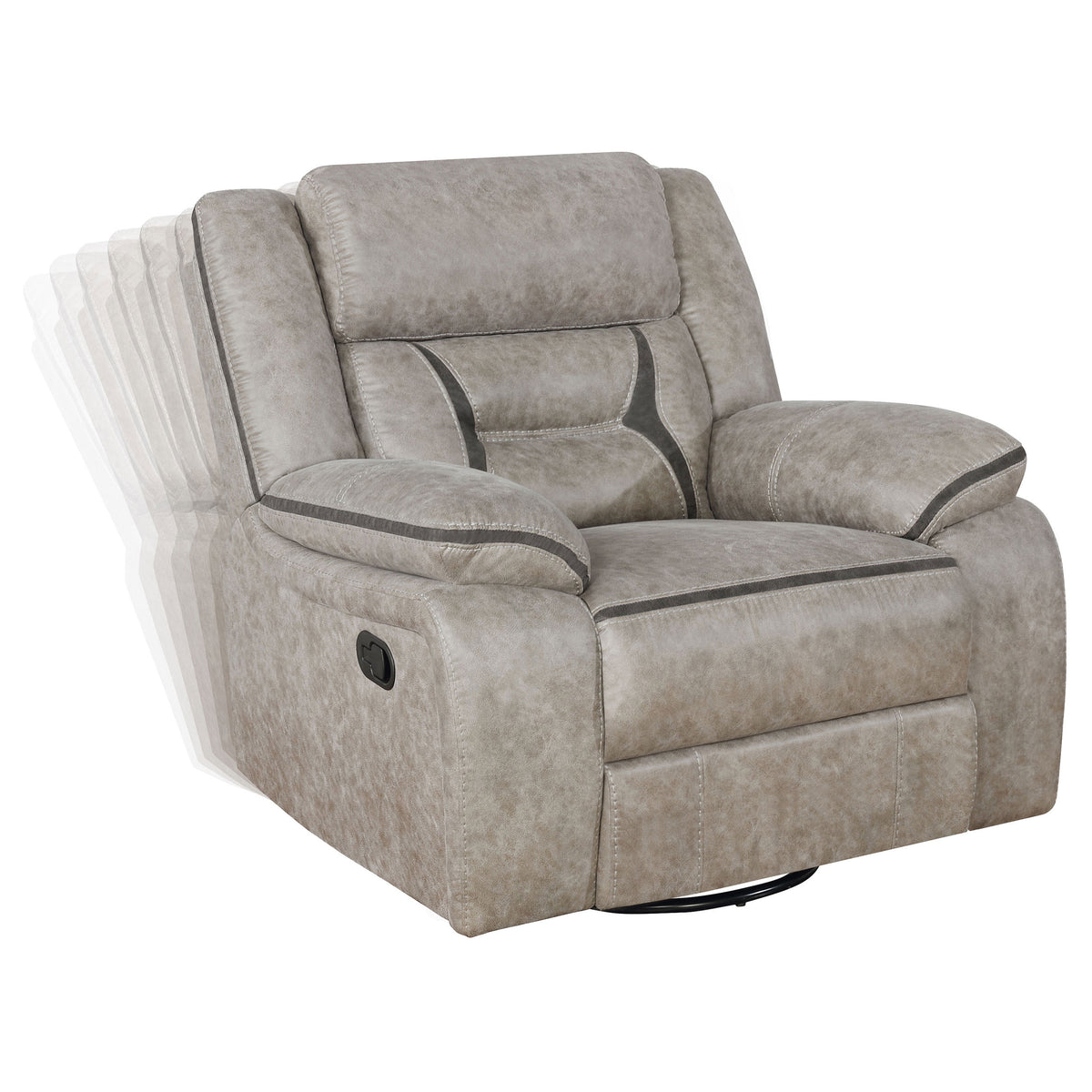 Greer 3-piece Upholstered Reclining Sofa Set - Taupe